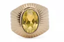 Vintage Jewlery Ring Yellow Peridot Original Vintage 14K Rose Gold vrc127r